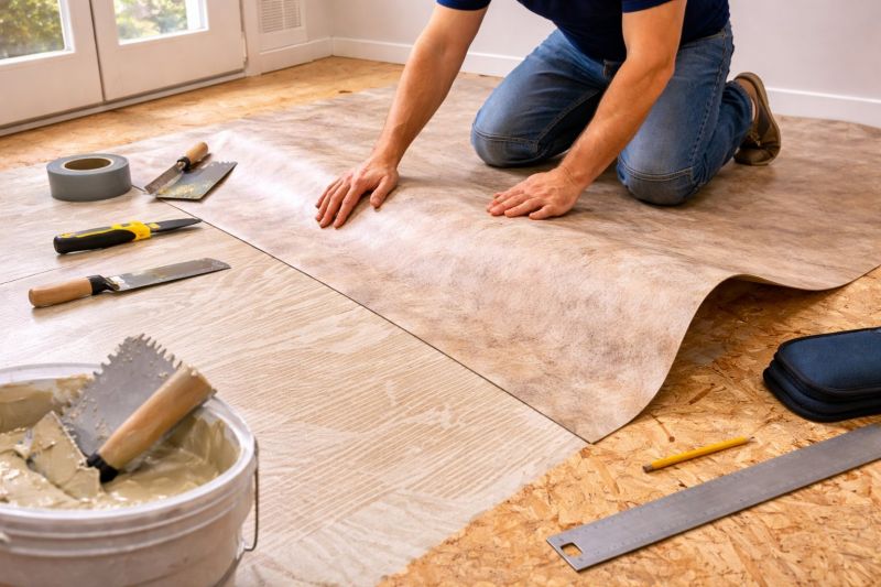 Sheet Vinyl Installation in Paradise, TX